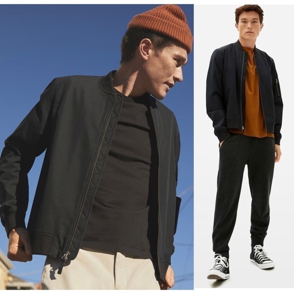 NEW EVERLANE Recycled Canvas Water Resistant Utility Bomber Flight Jacket M - Picture 2 of 12